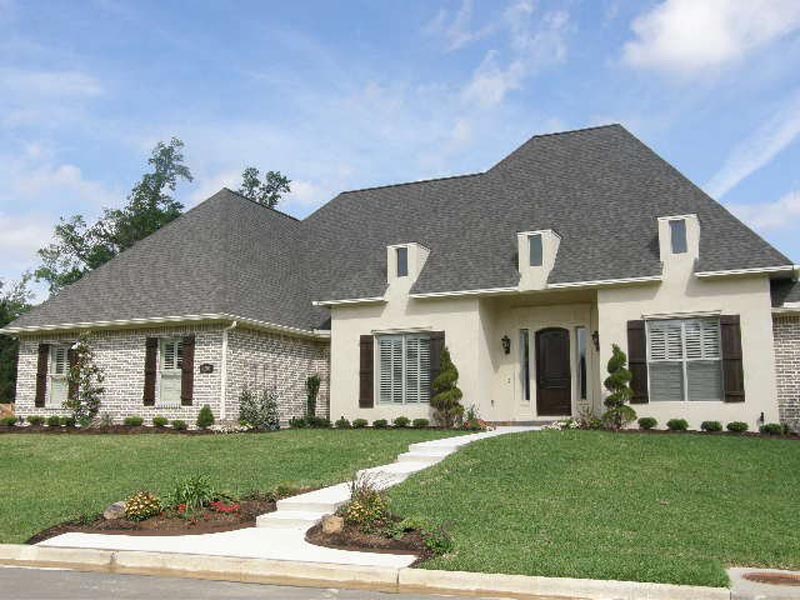 Custom French Country Exterior and Landscaping 